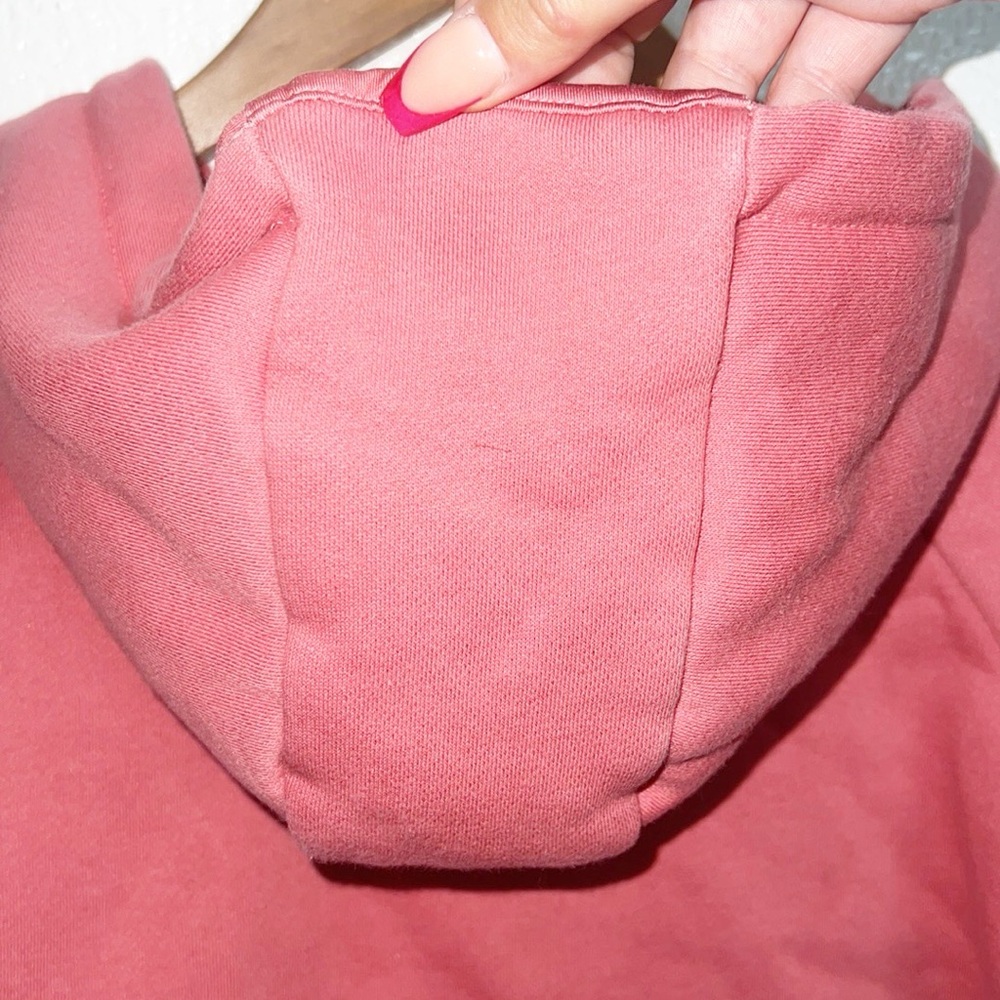 AYBL Women’s Ultra Crop Pink Full Zip Jacket With Hood - Picture 9 of 10